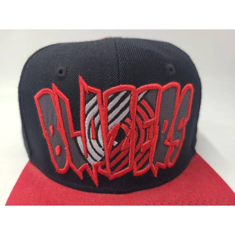 Youth Portland‎ Trail Blazers Zephyr Snapback Hat Cap NBA Basketball Black Red